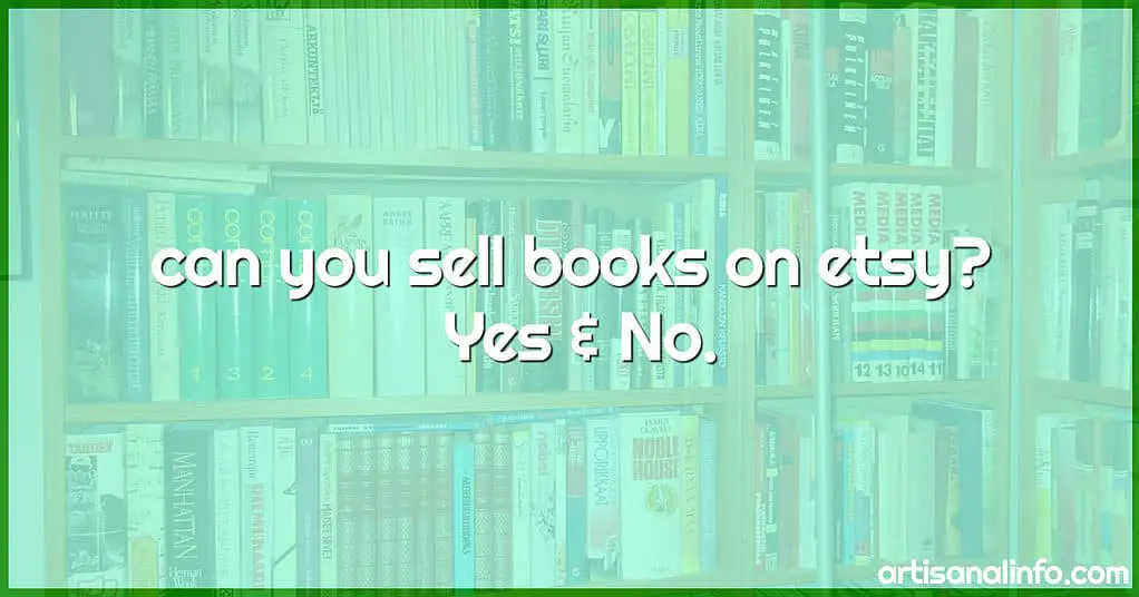can you sell books on etsy