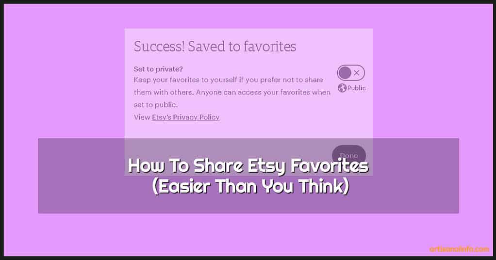 how to share etsy favorites